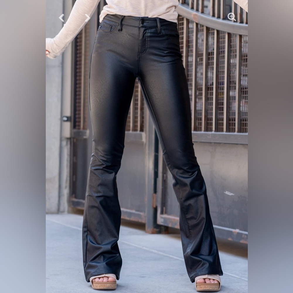 Kancan faux leather flare pants - as seen on ‘The Post’